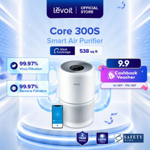 【9.9 DEALS】Levoit Core 300s Smart Air Purifier | Quick Purification | TRUE HEPA | Air Quality Sensor | Low Noise 24dB