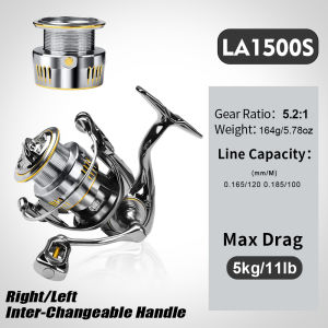 PROBEROS LA Series Spinning Reel - Carbon Fiber Frame Surf & Offshore Fishing 6+1 Stainless Steel BBs 5.2:1 Gear Ratio