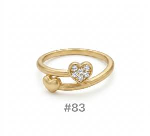 ZIHANG JEWELRY 24K Gold plated high quality zircon stone adjustable ring for women