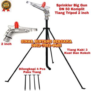 SPINKLER PERTANIAN BIG GUN 2 INCH KOMPLIT TIANG TRIPOD