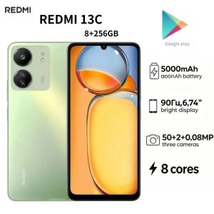Redmi | 2026 Newest Redmi 13C 2026 Global Smartphone 6.74 Inch Display 8GB RAM 256GB Storage Classic Premium Mobile Device