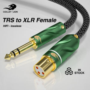 GOLLEY LION Microphone Cable XLR 3-Pin to Jack 6.5mm Mic Lead Aux Cord TRS 6.35 mm/6.5 mm Male to XLR Female Cord for AMP Pro Audio