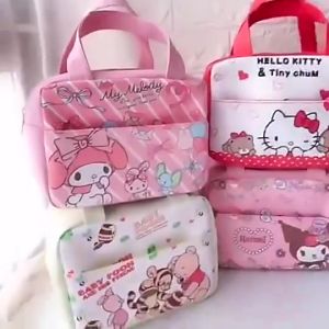 Cartoon Lunch Bag Portable PU Leather Insulation Bag KUROMI Working Student Aluminum Foil Coole