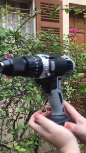 Thân máy khoan pin có búa 13mm 3 chế độ Chân pin phổ thông bảo hành 1 năm