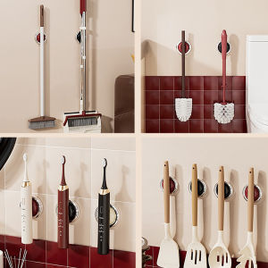 Multi-functional Magnetic Hook Space Saving Mop Broom Storage Rack Toothbrush Holder Kitchen Bathroom Magnet Organizer Hook