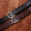 Classic Premium Old Style Buffalo Leather Belt Men's Genuine Leather Buckle Waist Belt High End Business Formal Pants Belt Extra Thick. 