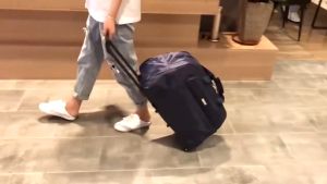 【COD&READY STOCK】Travel Bag Trolley Bag Large Capacity And Durable Hand Luggage Black Luggage Bag With Wheels