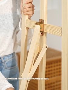 Recommended by art teacher yellow pine wood easel Wooden Easel Painting Display Adjustable Stand 1.5M/1.75M Complimentary screws screwdriver Natural Wood Mini Easel Frame Firm and strongNo burr Rust prevention wooden easel stand wooden stand for display