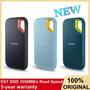 Sandisk E61 Extreme Portable SSD Up to 1050MB/s Type-C USB 3.2 Gen 2 IP65 Water Solid State Drive 500G 1TB 2TB 4TB Hard Disk