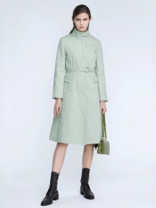 S·DEER | Áo Khoác Trench Dài Cổ Đứng Ép Eo Kiểu A-Line