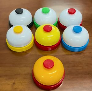 Đồ chơi dạy học Chuông bấm mini kêu to thích họp để bàn trong lớp học để giữ trật tự phát biểu bài