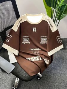 Áo Thun Nam In Kỹ Thuật Số 3D Tay Ngắn Thể Thao Thiết Kế Bóng Đá Đua Xe Brooklyn Chất Liệu Polyester Cổ Tròn Kiểu Dáng Mùa Hè