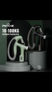 「Psyche」 Hand Grip Strengthener Hand Grip Exercise R-Shape Adjustable 165KG Automatic Counting