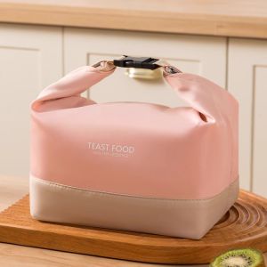 Lunch Bag Bento Box Bag Outdoor Picnic Thermal Insulation Handbag Crossbody Food Carrier Portable Meal Container Carrier