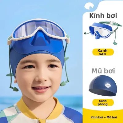 Kính Bơi Chống Mờ Chống Nước Bảo Vệ Mũi Cao Cấp Cho Trẻ Em
