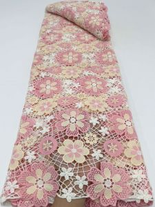 Water Soluble Fabric Lace African Guipure Cord Lace Fabric High Quality Elegant Lace Fabric For Women Wedding Party Dress Sewing