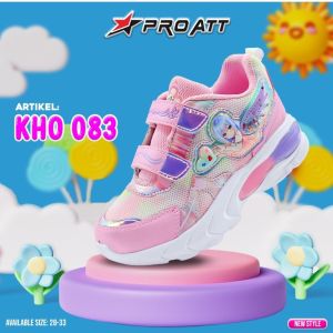Sepatu Sneakers Sekolah Anak Kecil Cewek Perempuan Sport Shoes Pro Att Tempel Perekat Putih 28-33
