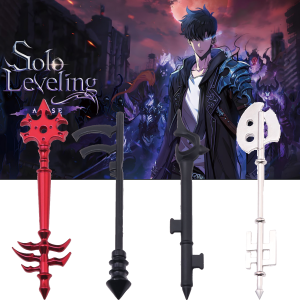 Anime Solo Leveling Keychain Demon Hunter Cheng Xiaoyu Dimension Door Key Demon City Key Metal Weapon Pendant Mens Jewelry Gift