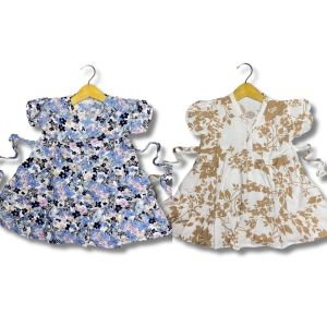 PAKET 2 PCS DRESS RUFLY usia 0-6 th dress anak perempuan dress rayon viskos dress anak anak dress bayi dress balita