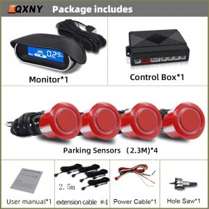 Car Front Parking Sensor Kit Auto Parktronic Assistant System LCD Monitor Buzzer Voice Volume Backup Radar Car Vehicle