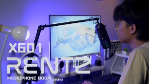 ขาแขวนไมโครโฟน NUBWO รุ่น X601 MB-201 SM1 Microphone Boom Arm หมุนได้ 360 องศา น้ำหนักเบา พกพาได้