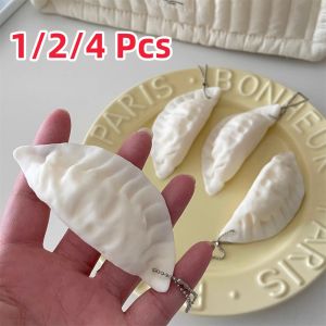 Fun Squishy Dumpling Keychain Novelty Dumpling Food Keychain Purse Bag Charms for Handbags Backpack Gifts for Women Men