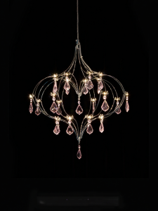 QIANYUE | Heart-Shaped Crystal Chandelier Firefly Modern Luxury French Style Chandelier