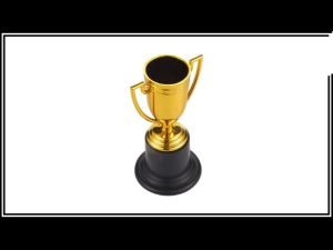 10pcs Gold Plastic Trophies for Kids 4 Inch Mini Trophies for Sports Party Favors