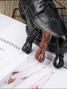 1 Đôi Dây Giày Bằng Vải Cotton Sáp Tròn Oxford Chống Thấm Nước Giày Da Dây Có Thể Điều Chỉnh Độ Dài 60-180Cm Hoa Văn Chắc Chắn Dây Giày