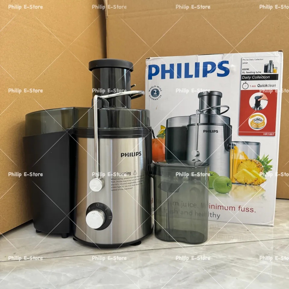 Juicer Extractor Philips 650W Baja tahan karat 500Ml HR Series