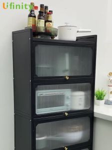 Lifinity 70/80cm  Kệ Để Đồ Nhà Bếp Đa Năng-Kệ Tủ Bếp 3/4/5 Tầng Có Bánh Xe Chống Bụi