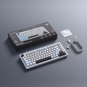 ONIKUMA | ONIKUMA MT501 Gaming Keyboard Wireless Tri Mode RGB Backlit 81 Keys Compact Mechanical Feel Keyboard Long Battery For PC Laptop