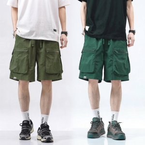 izzue | Quần Short Kaki Đũi Mát Mẻ Phong Cách Ngọt Ngào Slim Fit Mùa Hè 5 Ngăn