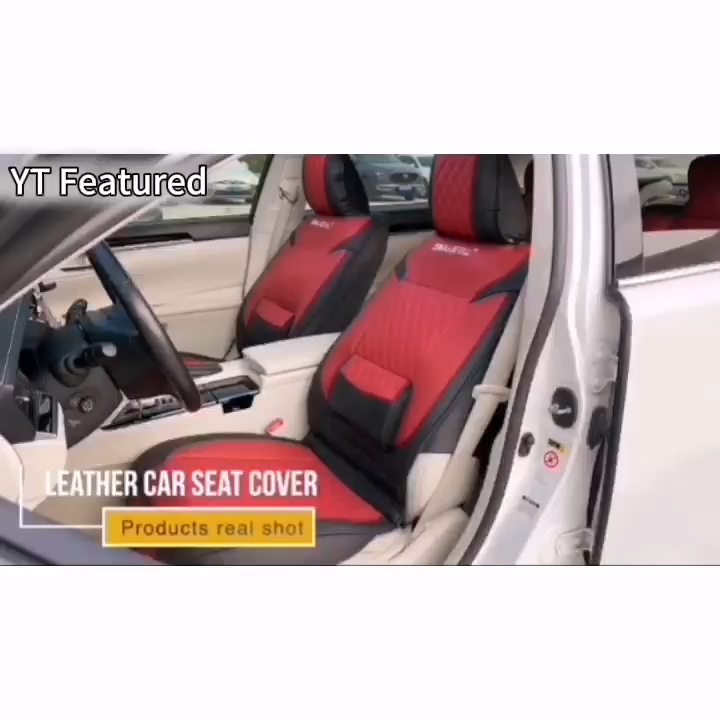 Ford specific leather car seat cover with breathable lumbar support design,  cushion protection cover, suitable for Ford Fiesta, EcoSport, Focus,