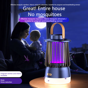 M9 new 3-in-1 outdoor lighting mosquito killer lamp indoor charging three-level purple light mosquito killer night lamp.