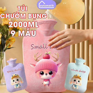 Túi Chườm Bụng Kinh Nóng Mắt Ngực Sau Sinh Thảo Dược Cổ Vai Gáy 2000ml 9 Mẫu Lông Mềm Vải Nhung PVC Giữ Nhiệt 12 Giờ An Toàn