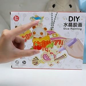 DIY Kids Gel Painting DIY Keychain Bracelet Crystal Glue Painting Creative Art Kid Bracelet and Necklace DIY Keychain Bu