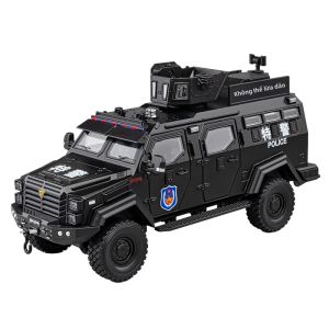 JUANNUO | Boys Suitable Metal Armor Riot Control Police Car Toy
