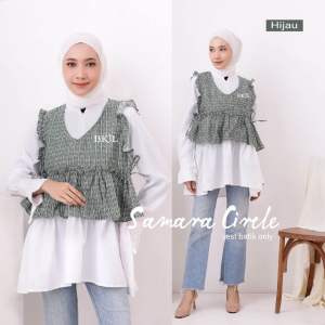 Vest Rompi Batik Motif Asmara Seno Belah Samping Atasan Wanita - Outer Batik - Vest Batik Terbaru Kekinian