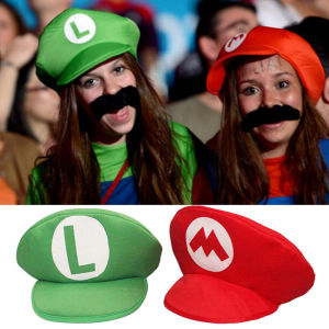 Topi Mario Bros Kartun Kawaii Kreatif Halloween Cosplay Hat / Super Mario Topi Snapback