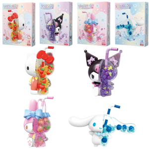 Sanrio Building Blocks Hello Kitty My Melody Cinnamoroll Kuromi Action Figurine Model Puzzle Assembly Toys Kids Birthday Gifts