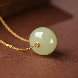 HUAKAIYUNDUO | Natural Jade Necklace Good Luck Charm