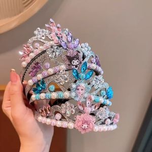 Childrens hair bands crown diamond pearl headband performance dress up shooting props