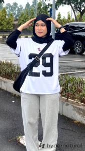 CLOTE Kaos Jersey Oversize 29 Putih Pria dan Wanita Bahan Milano Premium