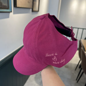 High Ponytail Baseball Cap Female Summer Outing Sun Protection Visor Peaked Cap UV-Proof Sun Hat Tide