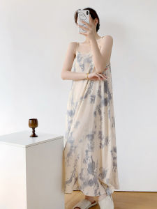 KASIHAN | Resort Style Summer Cotton Silk Sleepwear Strap Dress