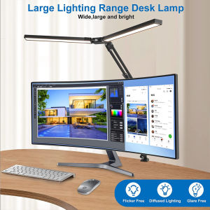 LED Reading Desk Lamp Computer Screen Bar Light Led Lights for Room at Night Double Head Folding Table Lamps