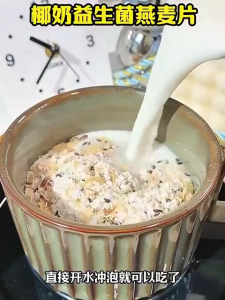 椰奶益生菌燕麦片健康早餐Coconut Milk Probiotic Oatmeal Oatmeal Canned Nutritious Breakfast Brewed Ready-to-Drink