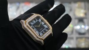 SEAKOSS 40mm Diamond Wristwatch Luxury Women Watch Moissanite Wristwatch Hip Hop Iced Out Automatic Mechanical Watches for Men 