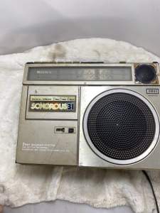 เทป วิทยุเก่า สะสมไฟมา เครื่องเล่นยุค80-90 ฟังวิทยุได้ตอนนี้ Sony CFM-31S เทปเปิดไม่ได้ เอาไปเช็คเอง สภาพสวย